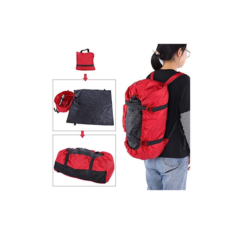 Alomejor Climbing Bag Foldable Waterproof Climbing Bag Mountaineering Shoulder Backpack