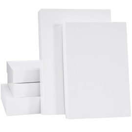 SUNCOLOR 5 Pack Assorted Sizes(3 Pack 14", 2 Pack 16") White Gift Boxes With Lids For Christmas, Birthdays and more