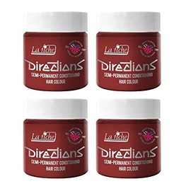 4x La Riche Directions Semi-Permanent Hair Color 100ml Tub - Pillarbox Red