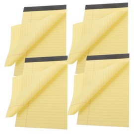 VILLFUL 4 Legal Notepad Yellow Legal Pad School Memo Pads Students Page Markers Planner Paper Desk Planner Daily Planner Notepad to-do List Pads Schedule Memo Pads Grocery List Page Tabs