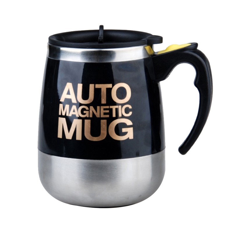 400ml Automatic Mixing Coffee Cup Stainless Steel Magnetic Stirring Cup