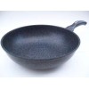 KW Ceramic Marble Coated Cast Aluminum Non Stick Wok 34