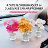 DRIYANN Daisy Car Dashboard Decorations - 4 Pack Mini Floral