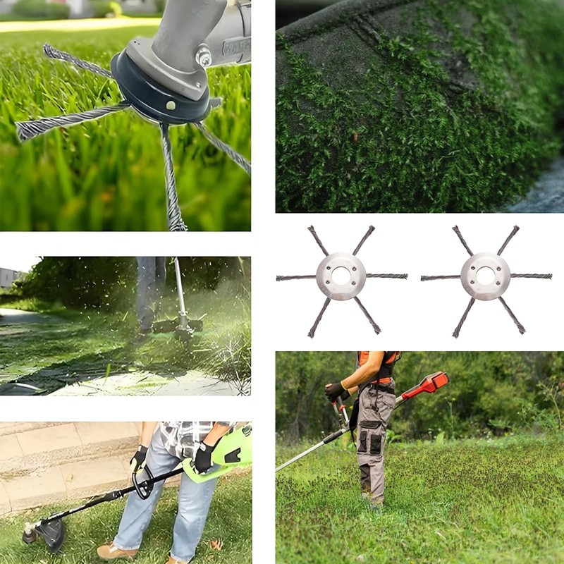 WORUIB Strimmer Head, 18cm Steel Wire Weed Trimmer Head, Durable