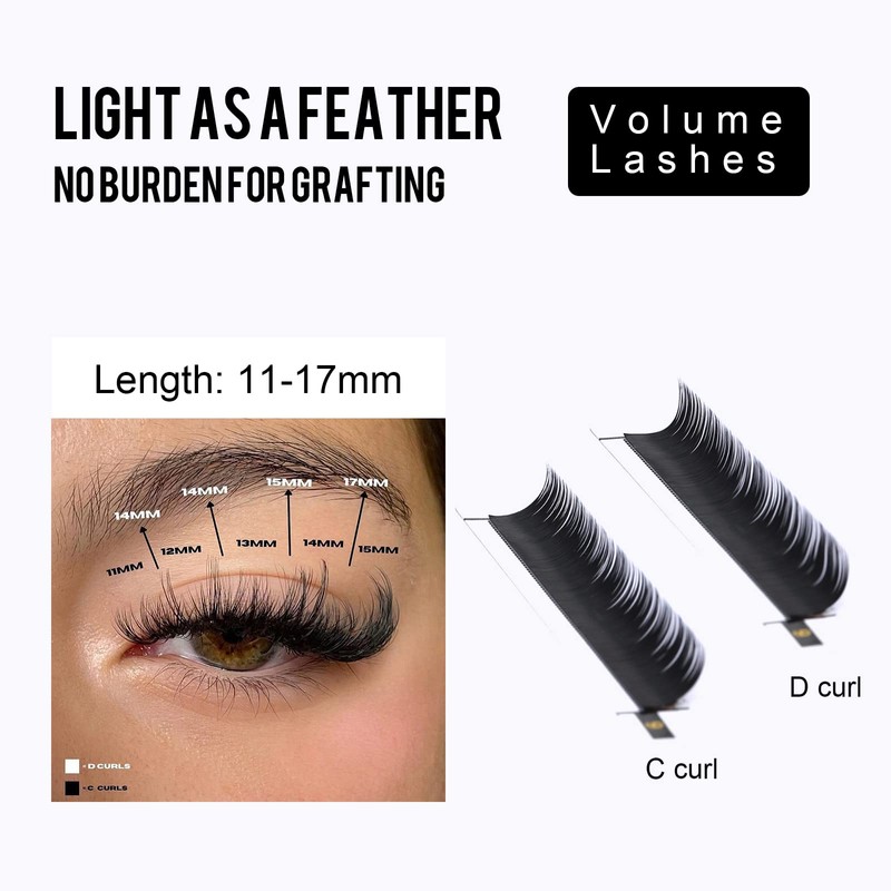 GEMERRY Individual Eyelash Extensions 11 mm for Eyelash Extension 0.05
