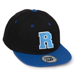 Morefaz Mens Womens Casual Baseball Embroidered Cap Snap Back hat Flat Hats caps Adjustable Snapback LA A-Z Letters (R)