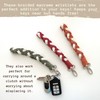 Handmade Boho Macrame Keychain Wristlet, Braided Keyring Holder for Women,