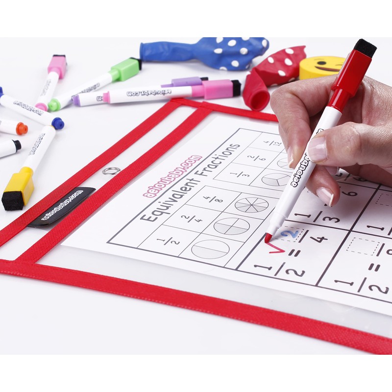 aeioubaby.com 20 Magnetic Whiteboard Markers with Integrated Eraser, Special Dry