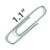 Officemate OIC Standard #2 Vinyl Coated Paper Clips, Translucent Silver,