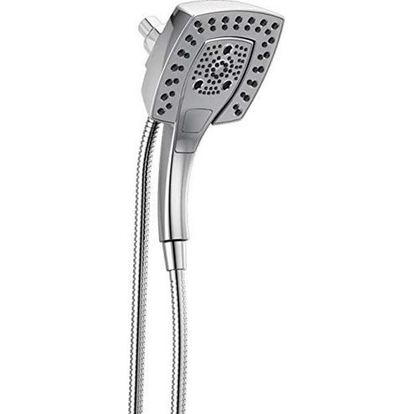 Delta 5-Spray In2ition 2-in-1 Dual Hand Held Shower Head with Hose, Magnetic Docking Handheld Shower Head, Chrome 58474