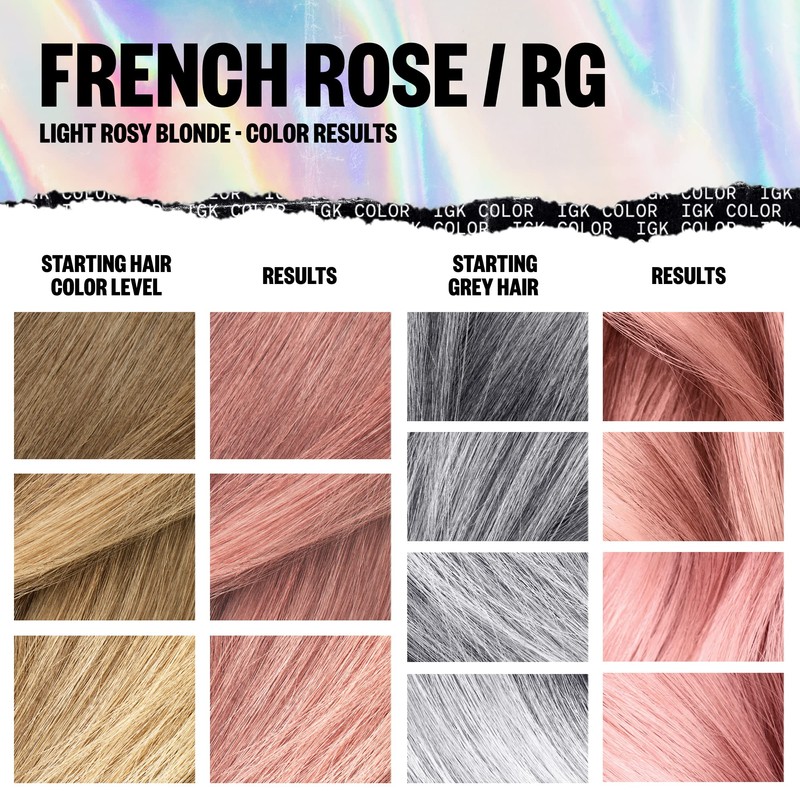 IGK Permanent Hair Color Kit | RG French Rose -
