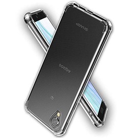 Hy+ AQUOS sense2 SH-01L SHV43 SH-M08 Android One S5 TPU Shockproof Case, US Military MIL Standard, Built-in Shock Absorbing Pocket, Strap Hole (Cleaning Cloth Included)