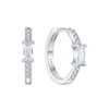 Inpasne Simulated Diamond Huggie Hoop Earrings for Women 925 Sterling