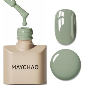 MAYCHAO- Esmalte de uñas en gel de 15 ml, 1 pieza, esmalte de uñas en gel verde oliva, esmalte de uñas UV LED, manicura de inicio para decoración de