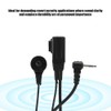 ASHATA Walkie Talkie Earpiece,Portable 1 Pin 2.5MM Tube Headset Earphone