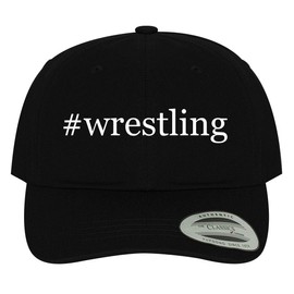 #Wrestling - Embroidered Dad Hat | Baseball Cap for Men and Women | Modern Cap in Metal Closure and Pre-Curved Bill | Black | One Size