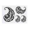4 x 'Paisley Feather' Temporary Tattoos - Water Resistant, Skin-Safe,