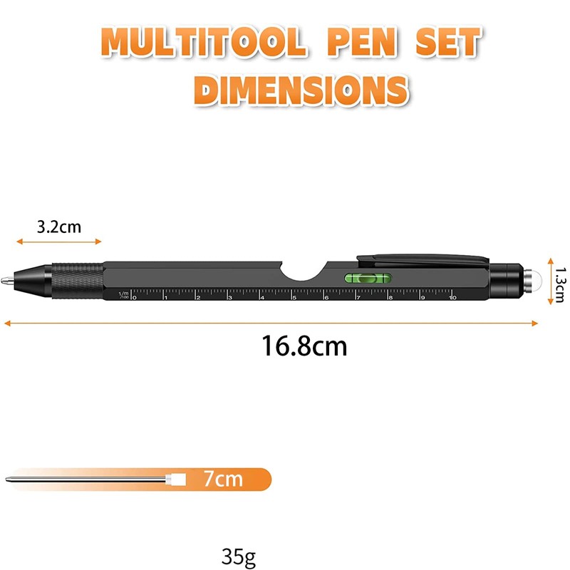Gifts for Men, 9 in 1 Multitool Pen Set -