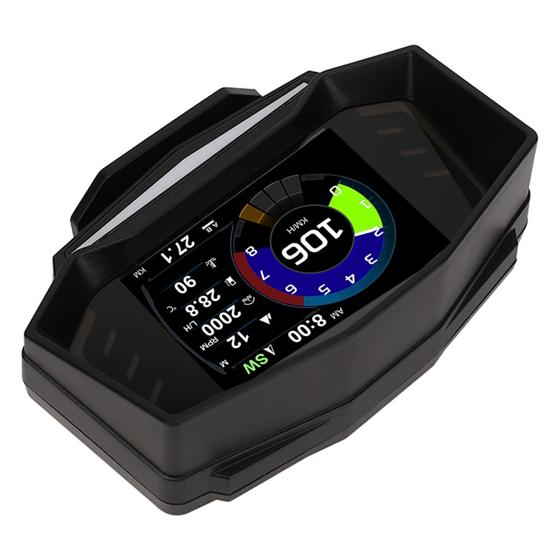 Car HUD Display OBD2 GPS Slope Meter Multifunction Overspeed Alarm