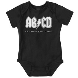 Brisco Brands ABCD Lightning Bolt Lil Rocker Music Baby Romper Boys or Girls