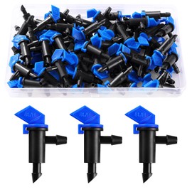 VooGenzek 60 Pieces 2 GPH 8 L/H Irrigation Dripper Emitter, Watering Emitter, Drip Emitter, Garden Flags Watering, Garden Flag Irrigation Dripper for Garden, Trees and Shrubs, Blue