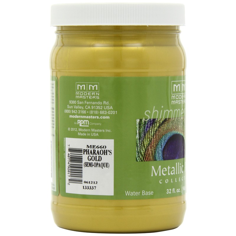 qt Modern Masters ME660 Pharaohs Gold Metallic Paint Collection, Satin