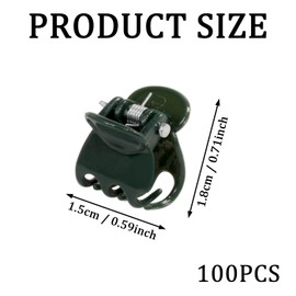 SYEYCW 100 Stück Pflanzenclips, 1.5cm Orchideen Klammern, Pflanzenclips Klein, Kunststoff Pflanzenklammern, Garten Orchideen Pflanzen Clips, für Unterstützen und Halten Pflanze, Dunkelgrün