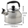 Kakuse NW-07 Whistling Kettle, Full Water, 0.8 gal (2.7 L),