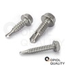 Self-drilling screws with hexagonal head and collar (shape K) 6.3
