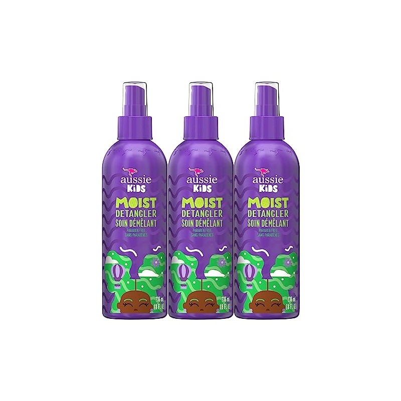 Aussie Kids Moist Detangler for Kids, 8 Fl Oz (Pack
