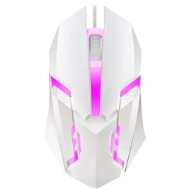 Wired Gaming Mouse Back Dry Optical for Amoth Laptop Computer Home Office Supply USB (White)