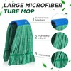 Hushee 12 Pack Large Microfiber Tube Mop Heads 18 oz