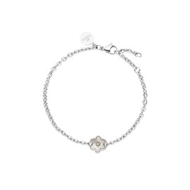 Purelei® Flourish Women's Filigree Bracelet Flower Pendant Waterproof Stainless Steel Bracelet Adjustable Length 16-19cm, Stainless Steel