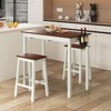 GOFLAME 3-Piece Bar Table Set, Counter Height Pub Table and