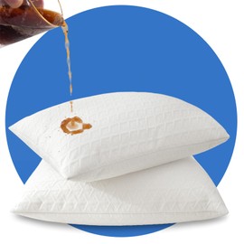 IMBLOO Luxury 3D Air Fabric Waterproof Pillow Protectors with Zipper Lyocell King Size Pillow Covers Set of 2 Zippered Pillow Case Cover Hypoallergenic Pillowcase Encasement Soft Breathable