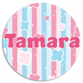 Kiwi Gifts Tamara - Circle Sticker Decal 3 Inch - Name Tag Water Bottle School Supplies