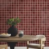 Thicker Dark Red Peel and Stick Backsplash Tiles-10 pcs of