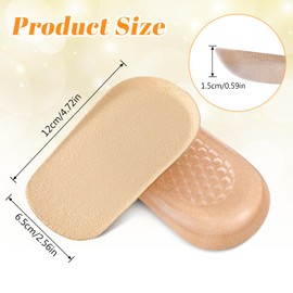 Qianyu Gel Shoe Lifts Women Uneven Legs Height Increase Insole Gel Heel Lifts Wedge Inserts Raisers Half Foot Pads for Uneven Legs Relieve Heel Pain Men Women