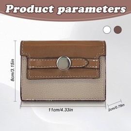 MultiValue Credit Card Wallet, Snap Leather Credit Card Holder Compact Card Wallet Purse with 9 Credit Card Slots and 2 Cash Slots Business Card Wallet for Woman (Grey)