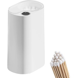 Dispensador Automático De Hisopos Contenedor Práctico Para Almacenar Hisopos Estuche Organizador Higiénico para Herramientas de Maquillaje Viajeras Mujeres Tocador Baño