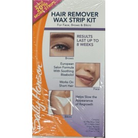 Sally Hansen 2 Pack Sally Hansen Hair Remover Wax Strip Kit Face Brows & Bikini 42 ct X 2