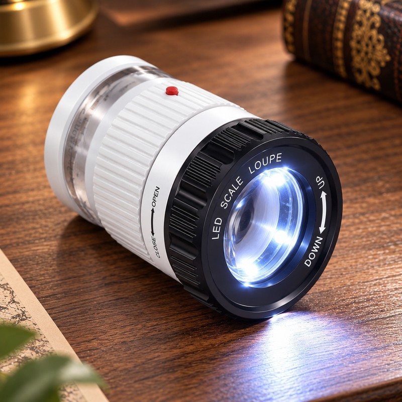 30X Pocket Magnifier for Detailed Inspection – LED UV Light,