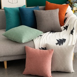 1PC Modern Decorative Velvet Cushion Cover Square Velvet European Pillowcase, Soft and Elegant, Hidden Zipper, 45x45cm