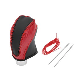 RATCHROLL Gear Shift Knob Cover for Subaru Impreza 2017-2023 Anti-Slip Stick Shifting Handle Protector Faux Leather 1 Pc Red Carbon Fiber Black