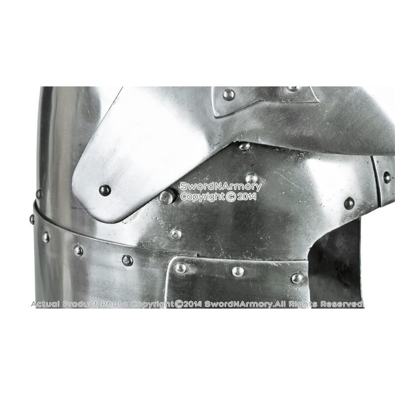 Munetoshi Functional 16G Medieval Knight Pig Faced 14th Century Bascinet