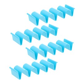 COLLBATH 4pcs Pancake Bracket Taco Shell Reversible Tortilla Holder Dishes Tortilla Holder Tray Taco Holders Taco Decor Taco Tortillas Bake Taco Hold Tray Sign Truck Container Blue