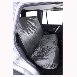 Sakura Car Rear Seat Protector - 2 Piece Foldable Cover in Grey - Water Resistant - Universal Easy Fit