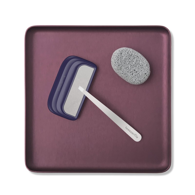 Tweezerfile Tweezer Sharpener & Tweezer Set (Midnight Blue)