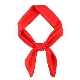 Square Scarf for Women Necktie Silk Like Red Neck Scarf Lightweight Bandanas Chiffon Hair Scarf Gifts for Wedding Valentine Birthday (Red Scarf)