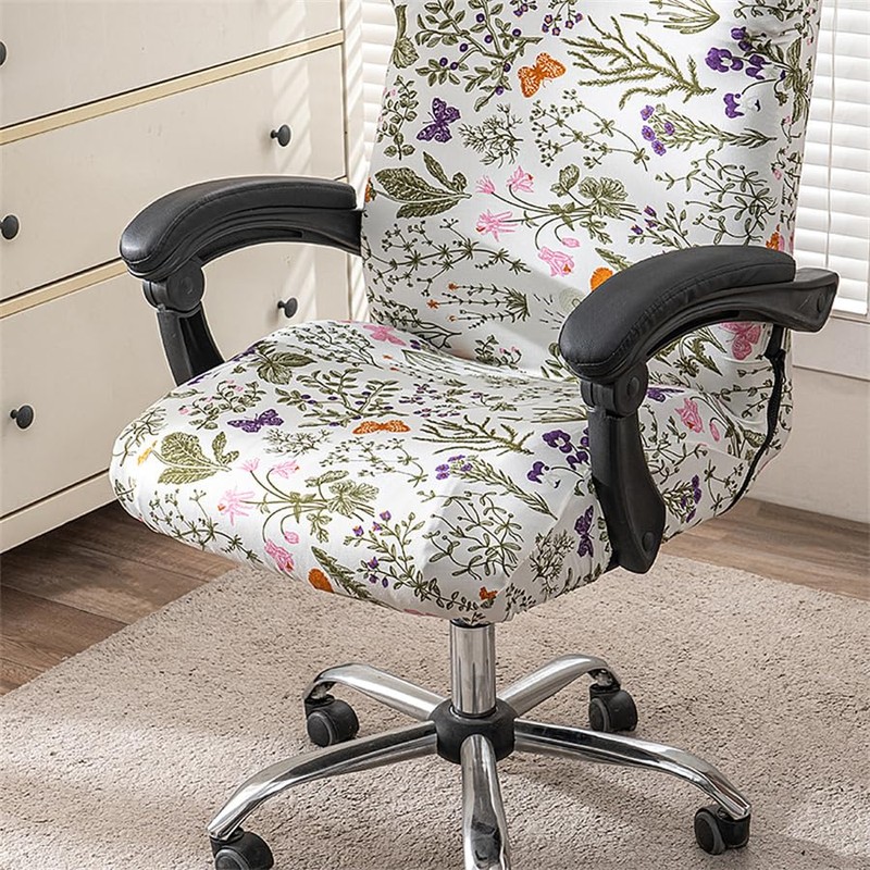 BSYMDH - Funda elástica para silla de computadora, con cierre,